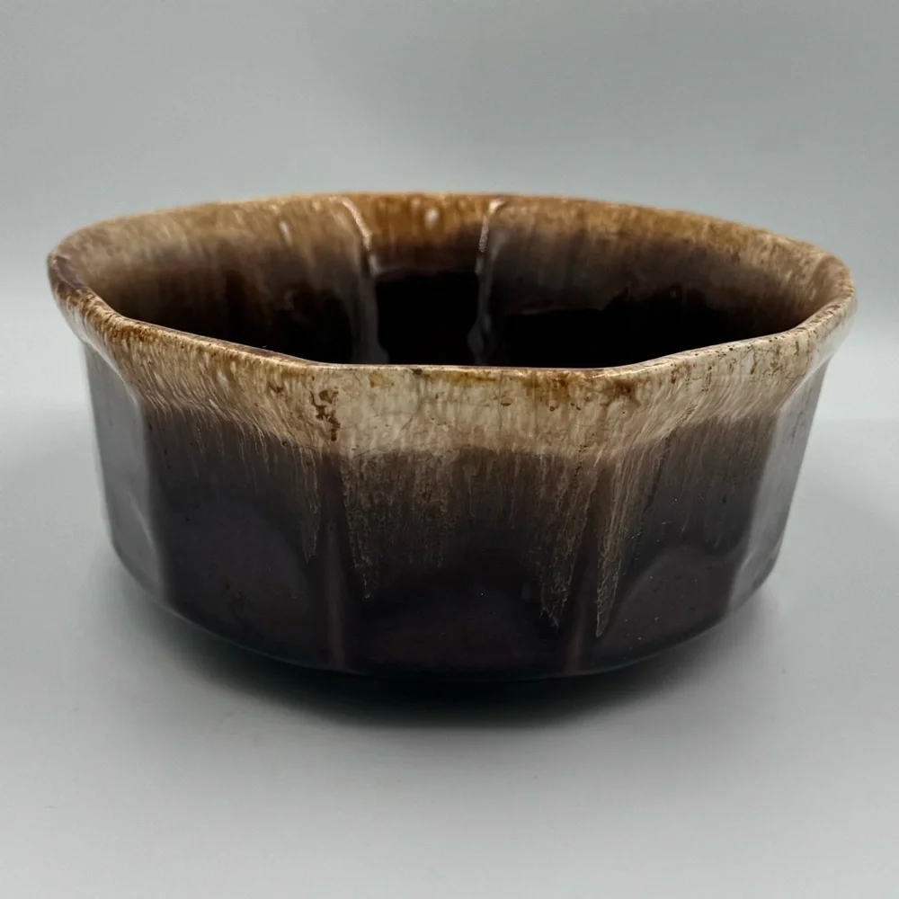 Vintage McCoy Brown Drip Oven Proof Deep Baking Dish #7071